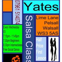 Beginner's Salsa Lesson Walsall at Yates Bar And Function Rooms