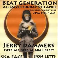 Beat Generation All Dayer with Jerry Dammers/Don Letts/Ska face at Blackpool Cricket Club